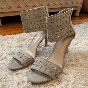 Light blue faux suede geometric nicole heal